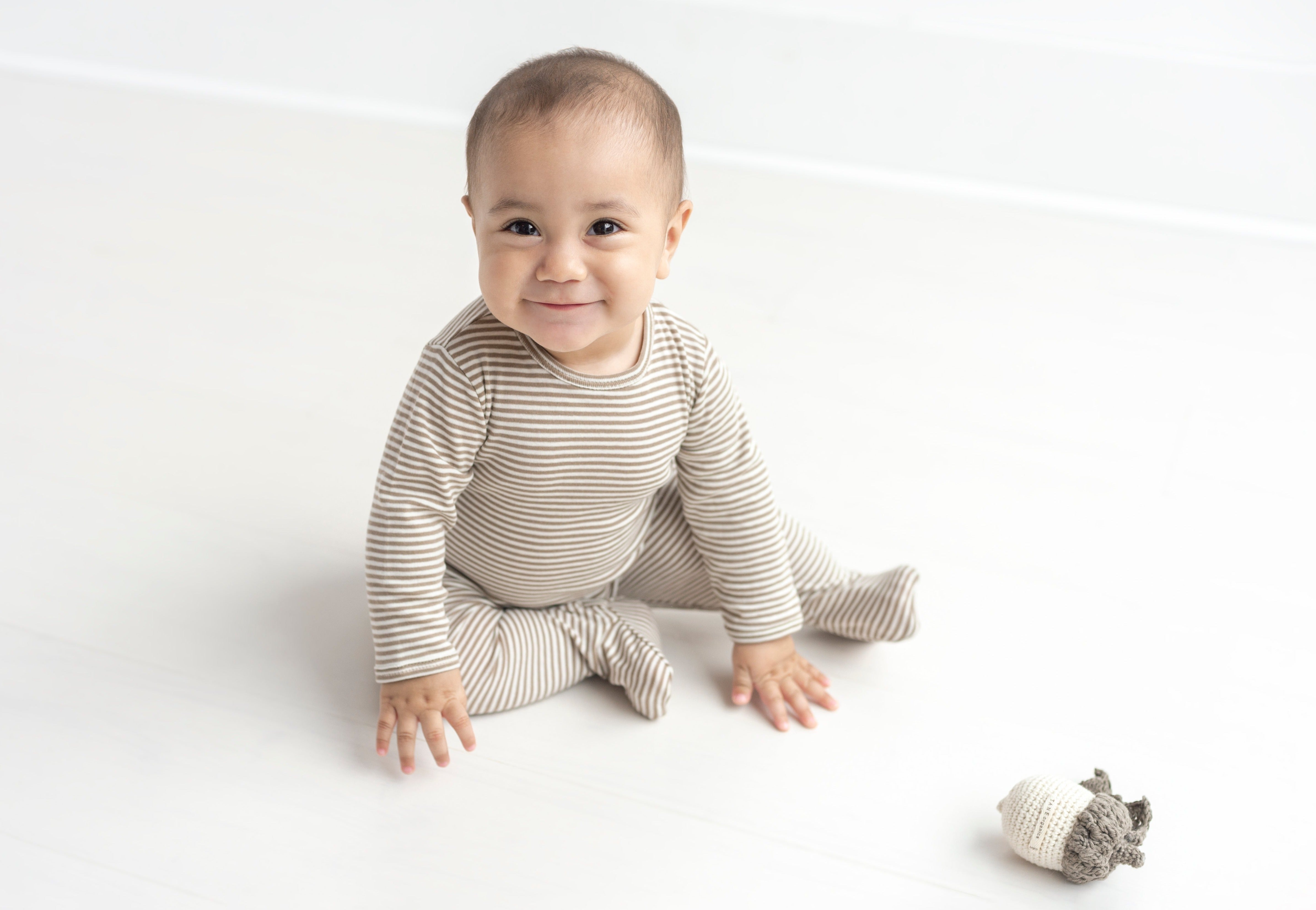 Petite Stripe Footie with Back Closure
